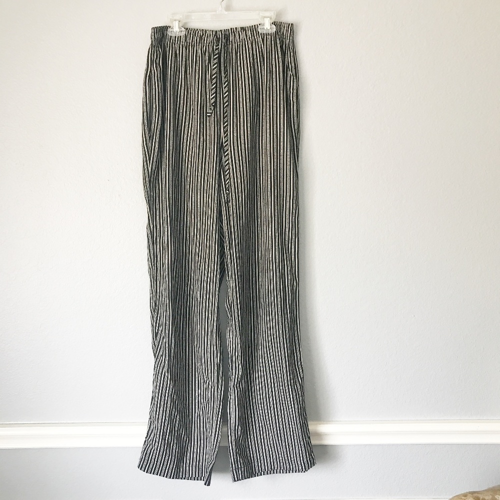 VINTAGE Caliche Whimsogth Vampy Stripped Wide Leg‎ Pant Sz SM